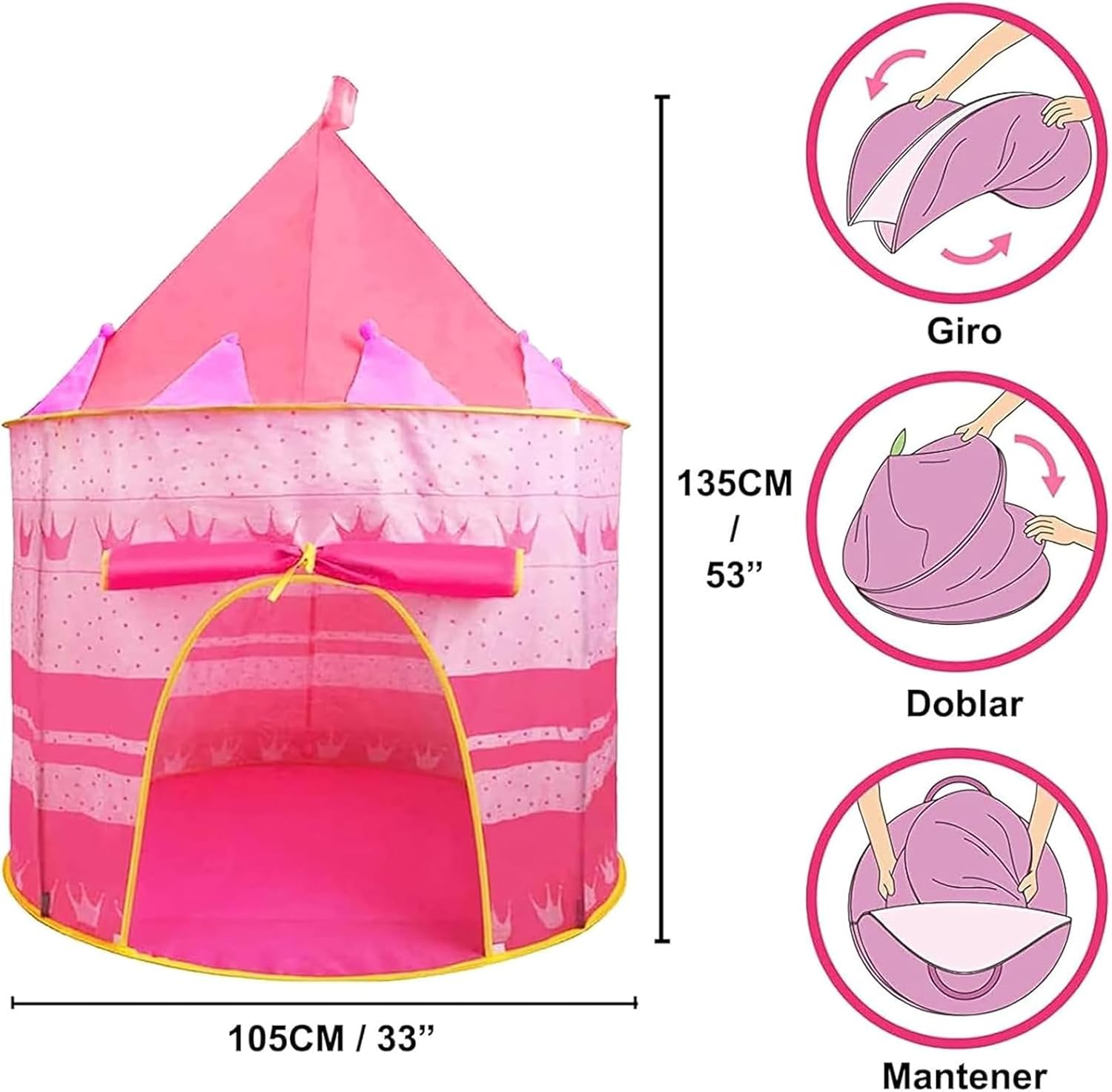 Casita Para Niñas De Campaña Rosa 