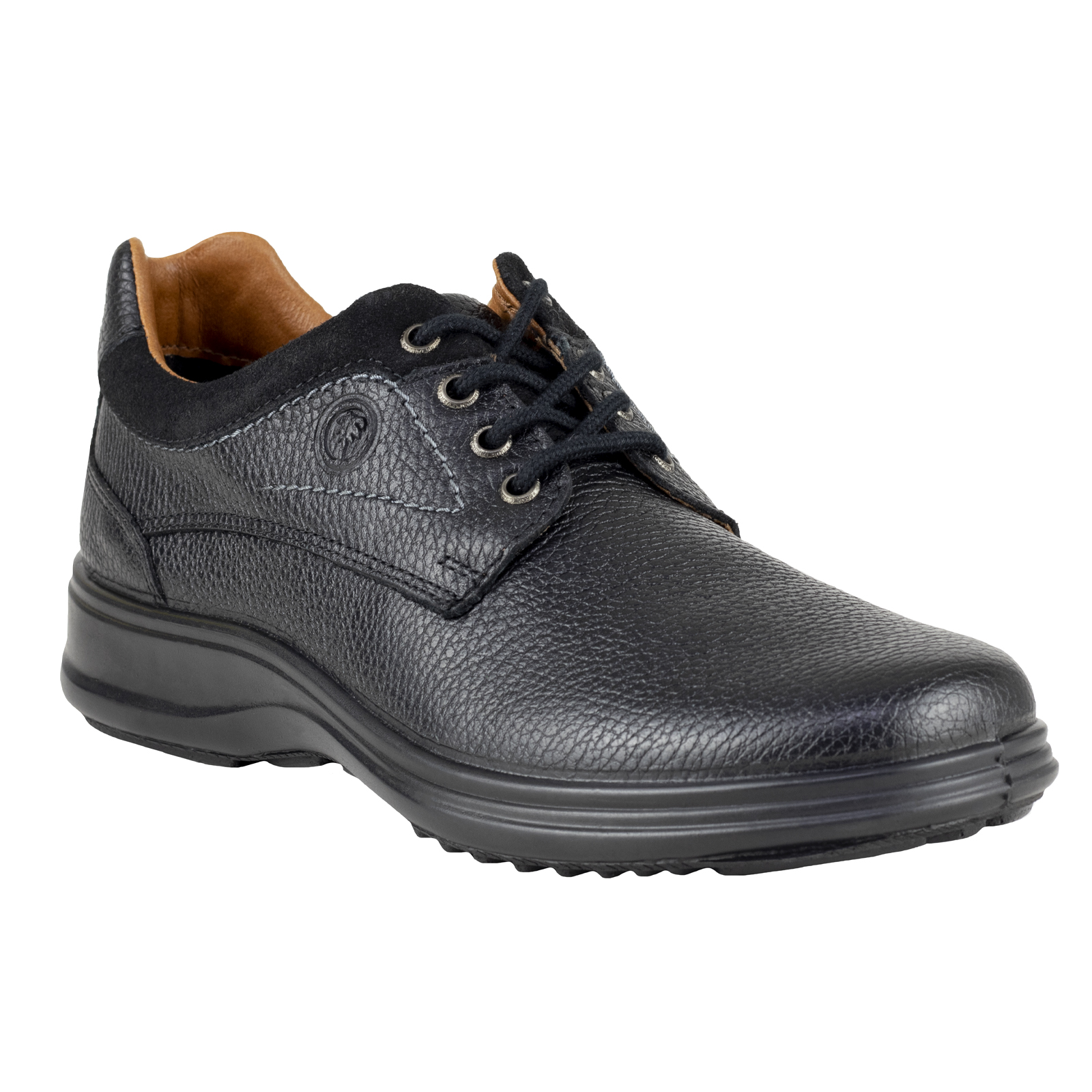 Zapato Derby Para Hombre Piel Choclo Verde Tabaco 2586 Negro