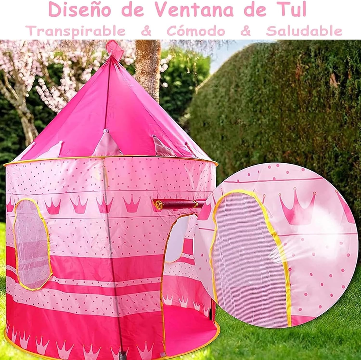 Casita Para Niñas De Campaña Rosa 