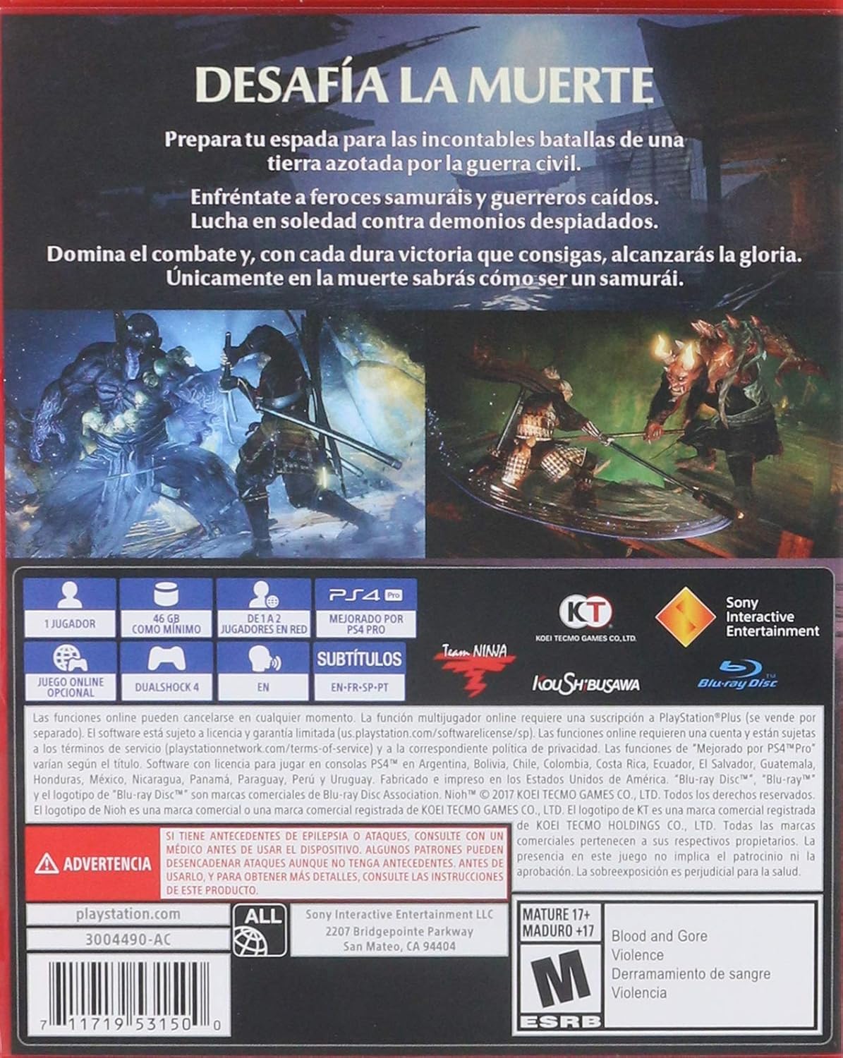 NIOH PS4 HITS