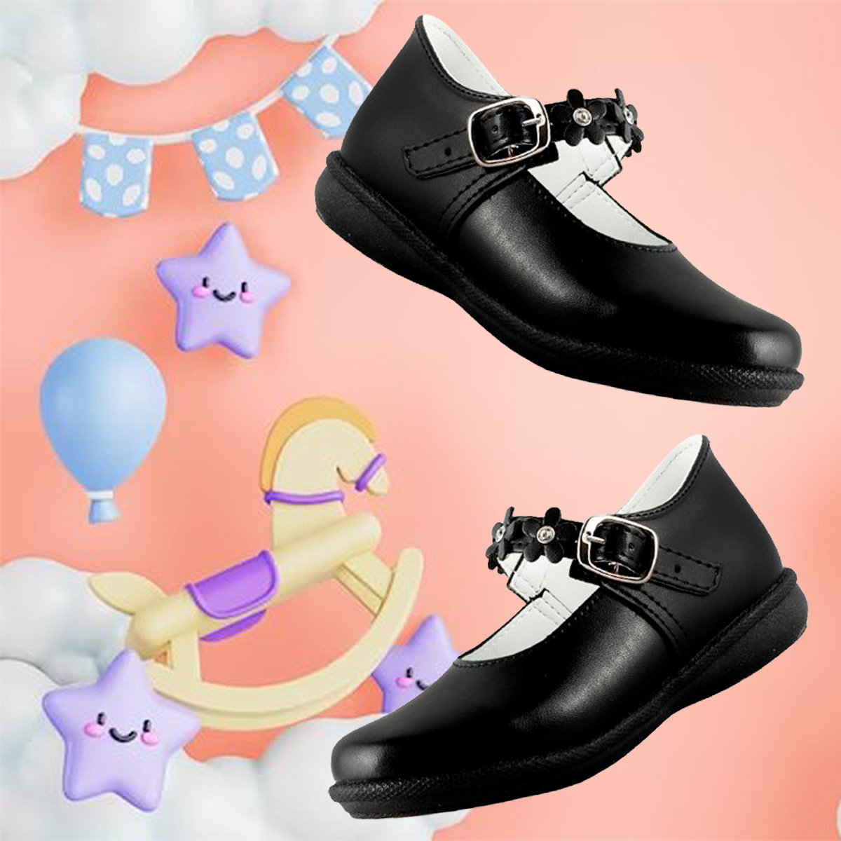 Zapato Niña Vestir Moda Arco Ortopédico Cómodo 679-NN