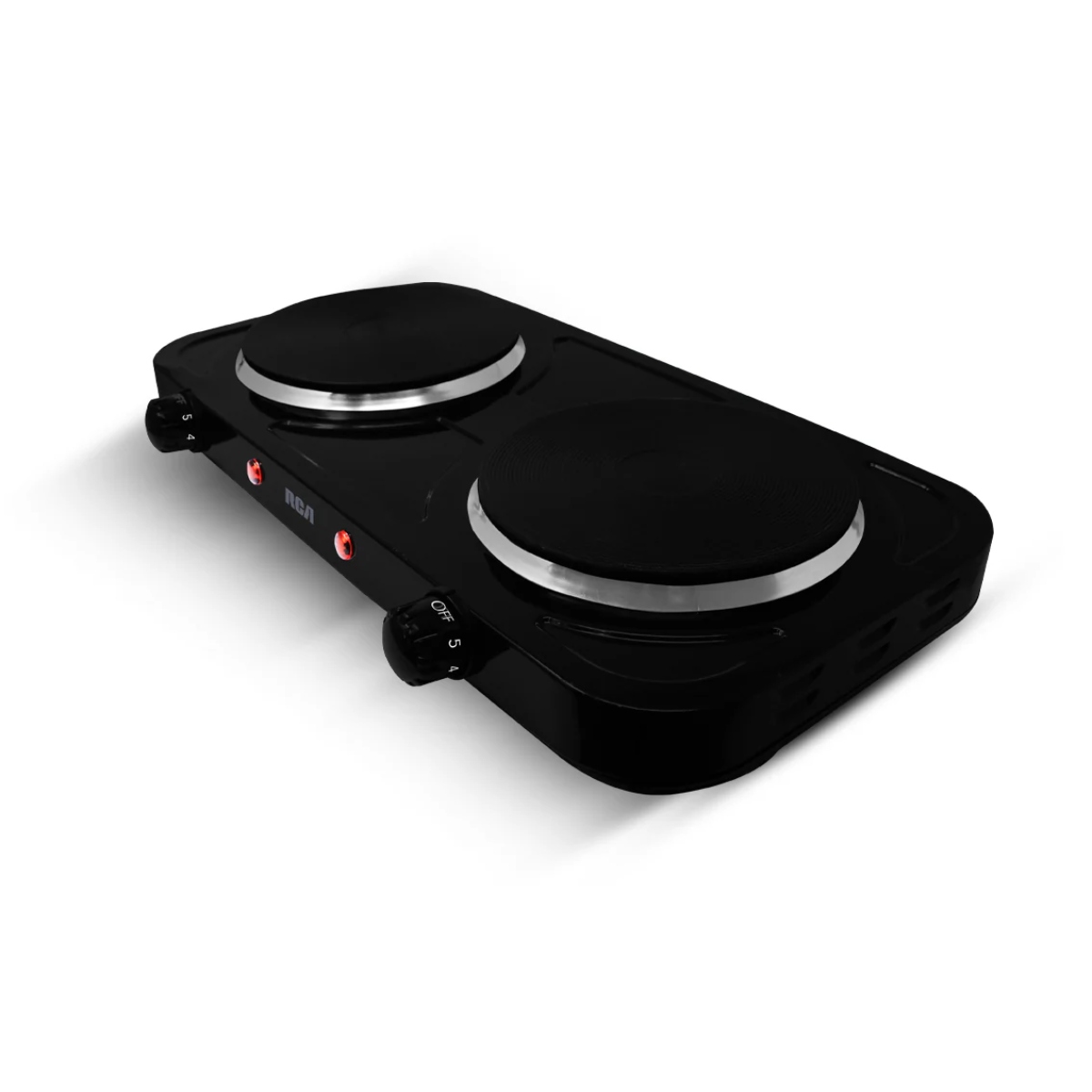 Parrilla Eléctrica RCA RC2000N 2 Quemadores Disco Negra ALBY2