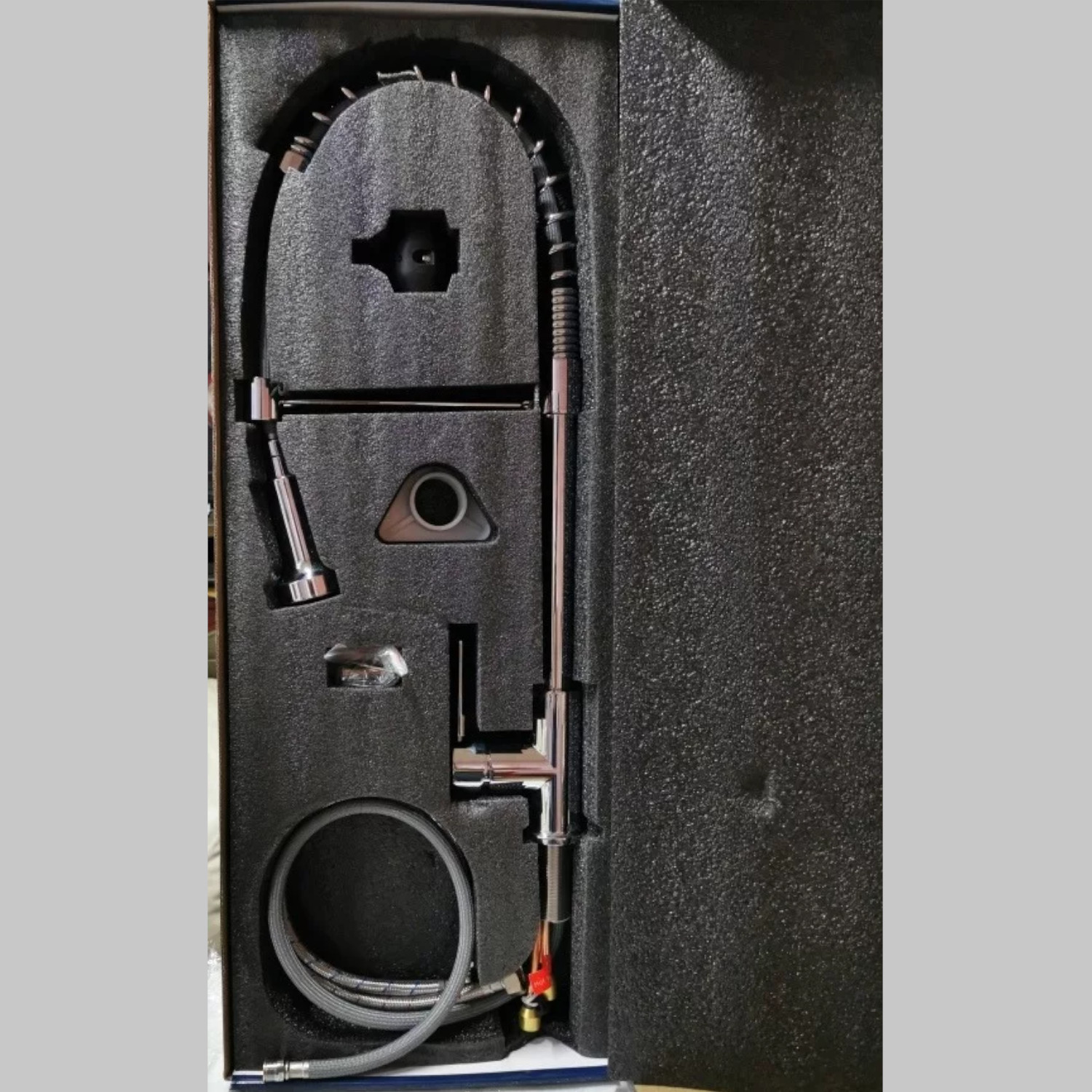 Llave Monomando Fregadero O Tarja Cocina Resorte Retractil Rubinett Acero Inoxidable 304 Industrial Cromado