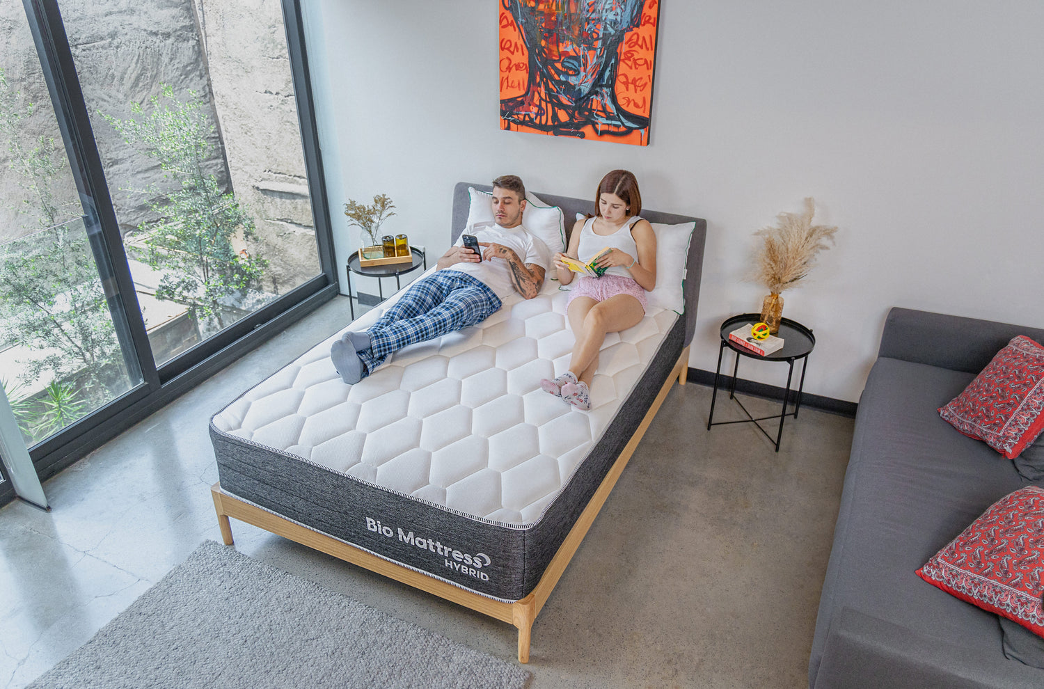 Bio Mattress Colchón Hybrid Memory Foam y resortes independientes. Soporte ortopédico de alta calidad, transpirable y anti-ácaros para un descanso reparador. Colchón de espuma. (King)