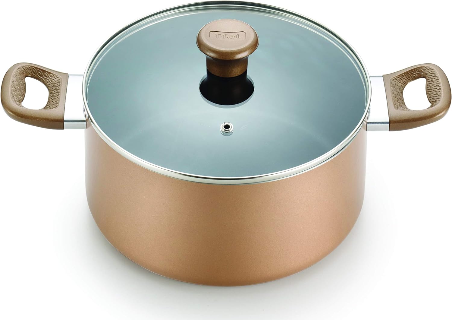 T-fal Batería de Cocina de 14 Piezas Excite, Antiadherente Proglide, Tecnología Thermo-Spot, Difussion Base, Incluye Escurridor y Juego de 5 Cucharas Medidoras, B036SE64