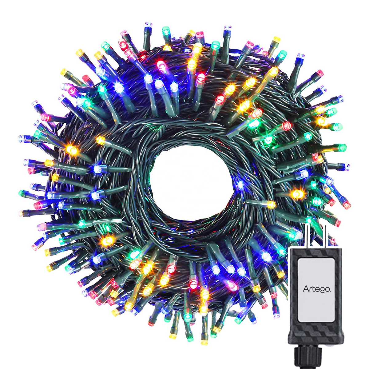 Luces serie 100 led interior exterior Decoración Navidad eventos bodas LED christmas string lights con temporizador Artego