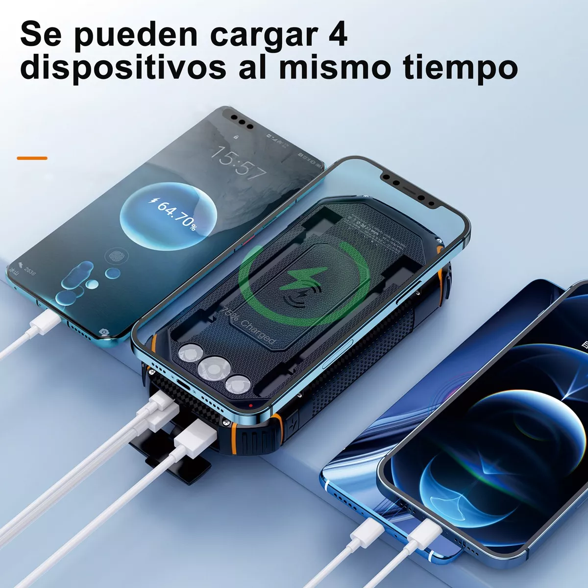 Power Bank Solar Portátil 32000mah 20w Pd Carga Rápida