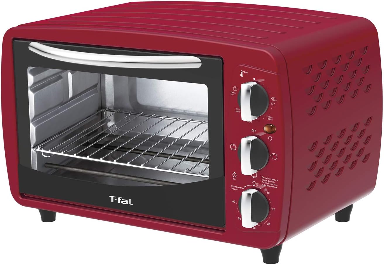 T-fal Horno Eléctrico Multifuncional de 18L, OF32A5MX, Color Rojo