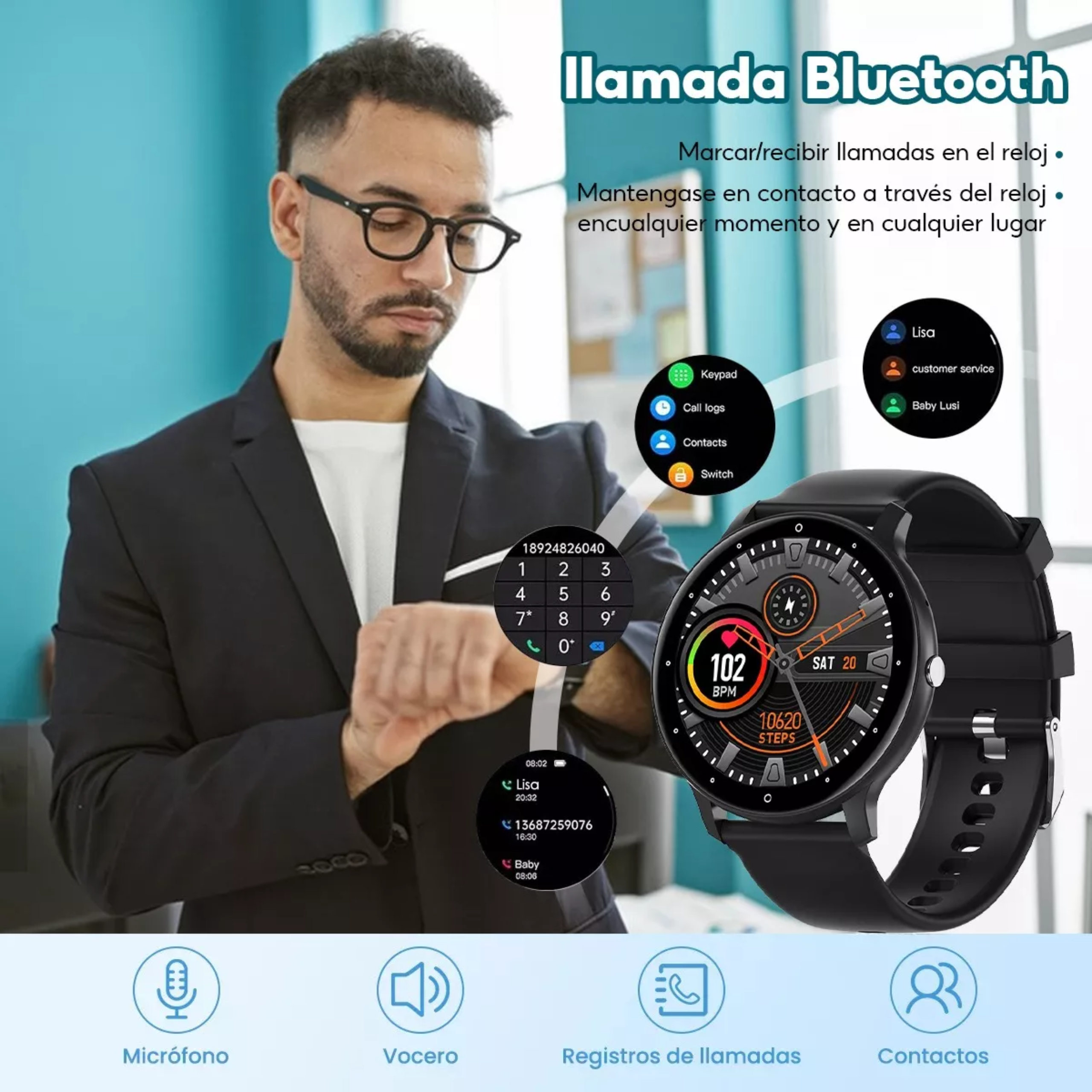 Reloj Inteligente Deportivo Skmei B50p Smartwatch Bluetooth