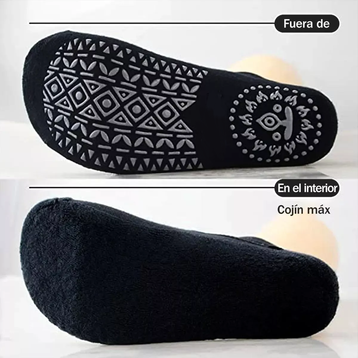 Calcetines Antiderrapantes 5 Pares Negro