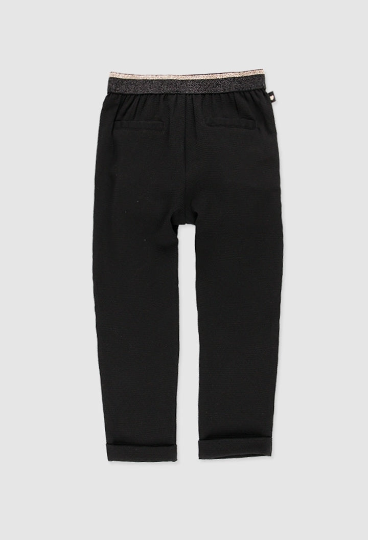 Pantalon negro con resorte abajo best sale