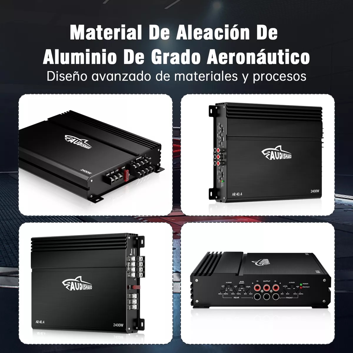 Amplificador De Audio Para Auto 4 Canales Audishako40.4