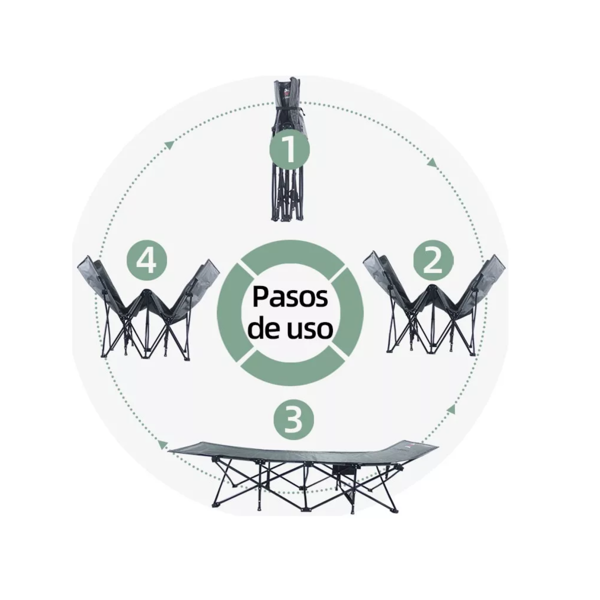 Catre Plegable Acampar Campismo Portatil 68x190cm