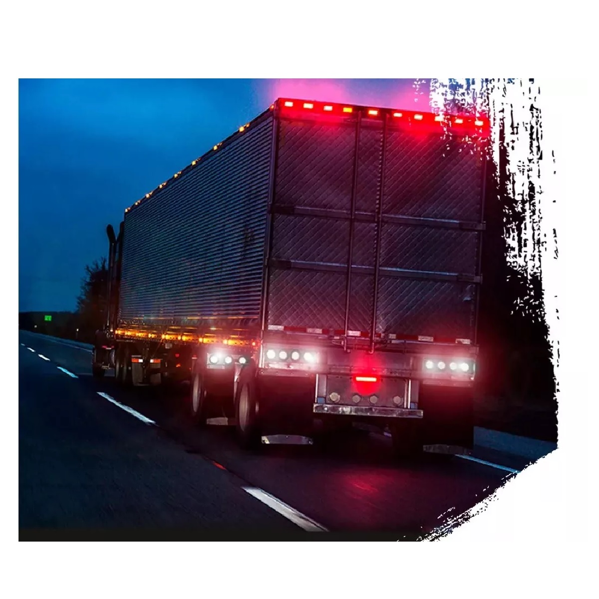 Plafon Redondo 14 Leds Arillo Gel Con 4 Funciones P/ Camion Blanco
