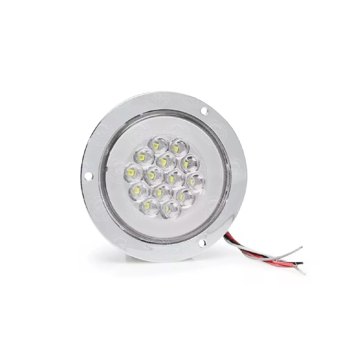 Plafon Redondo 14 Leds Arillo Gel Con 4 Funciones P/ Camion Blanco