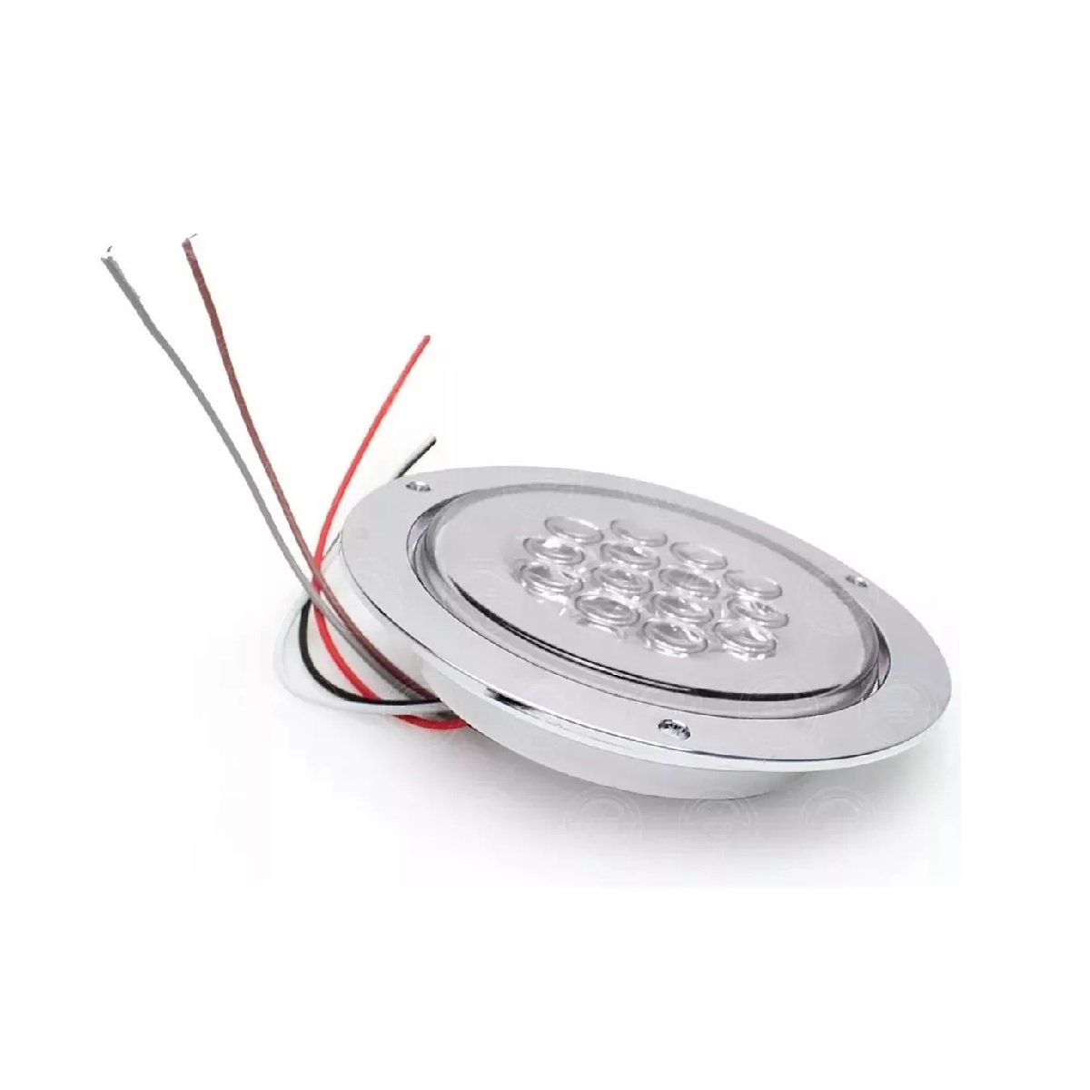 Plafon Redondo 14 Leds Arillo Gel Con 4 Funciones P/ Camion Blanco