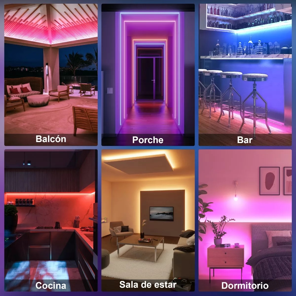 Led Luz Neón Flex Bluetooth Rgb Ip68 Luces Para Cuarto 6m
