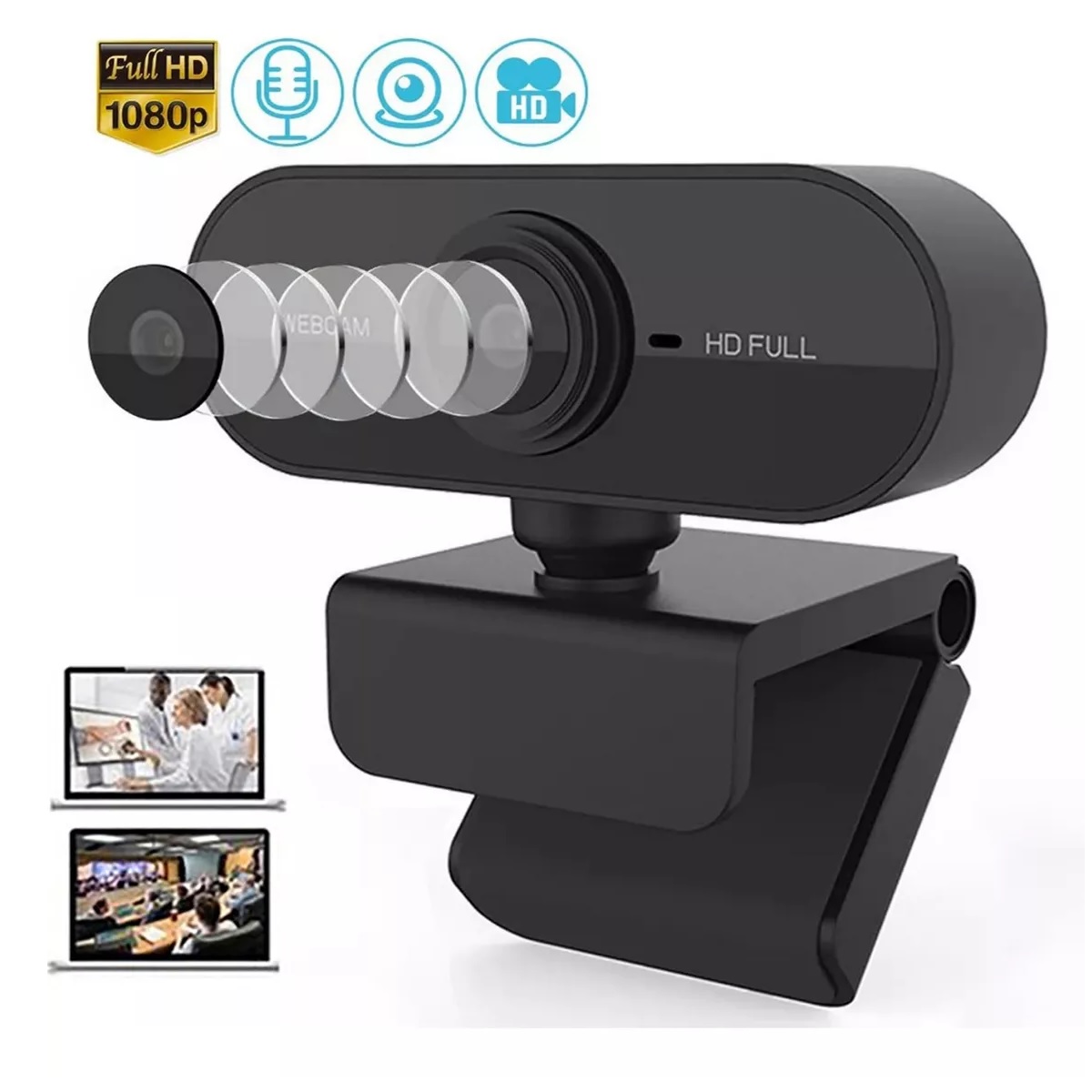 Cámara Web Usb Full Hd 1080p Con Micrófono Transmisión En Vi