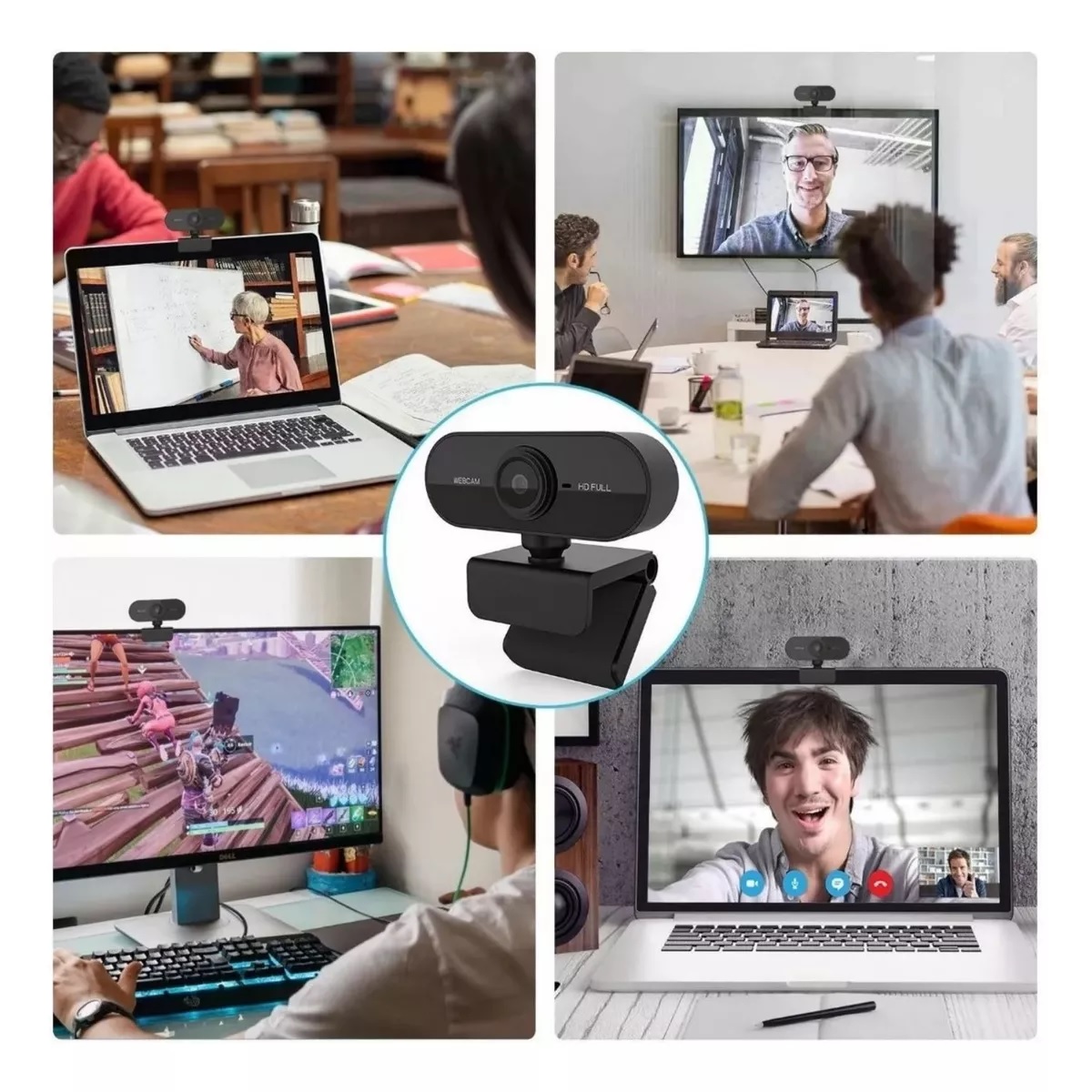 Cámara Web Usb Full Hd 1080p Con Micrófono Transmisión En Vi