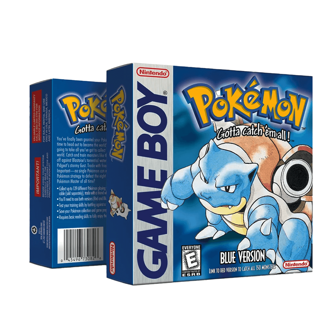 Pokémon Blue Versión Game Boy Nuevo En Caja Con Acrílico