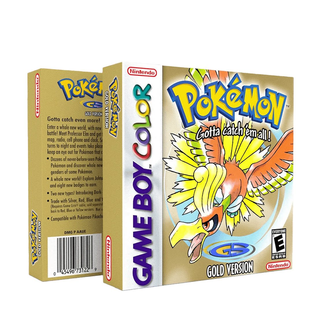Pokémon Gold Versión Game Boy Nuevo En Caja Con Acrílico