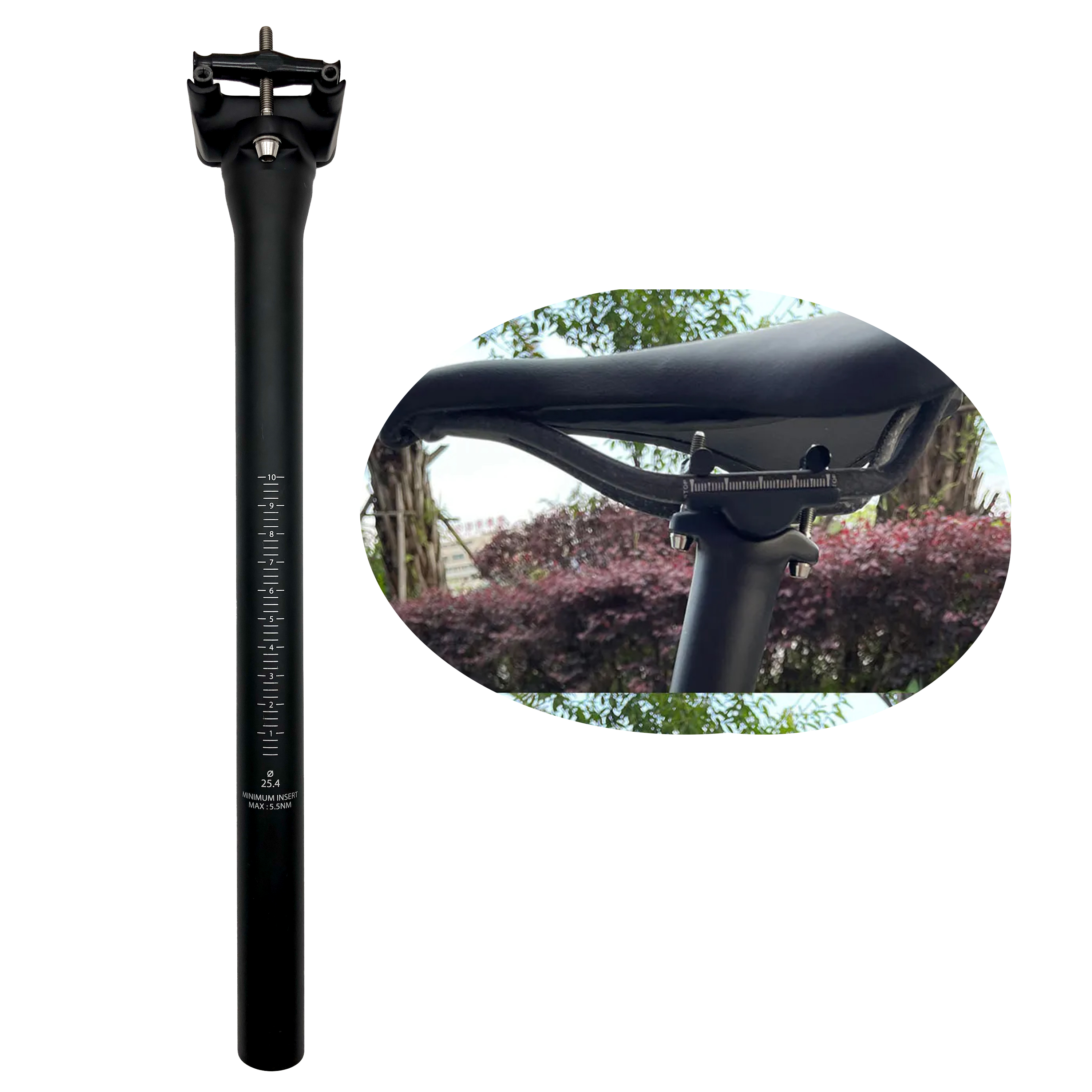 Poste De Asiento De Bicicleta Fibra De Carbono Mtb 125 G