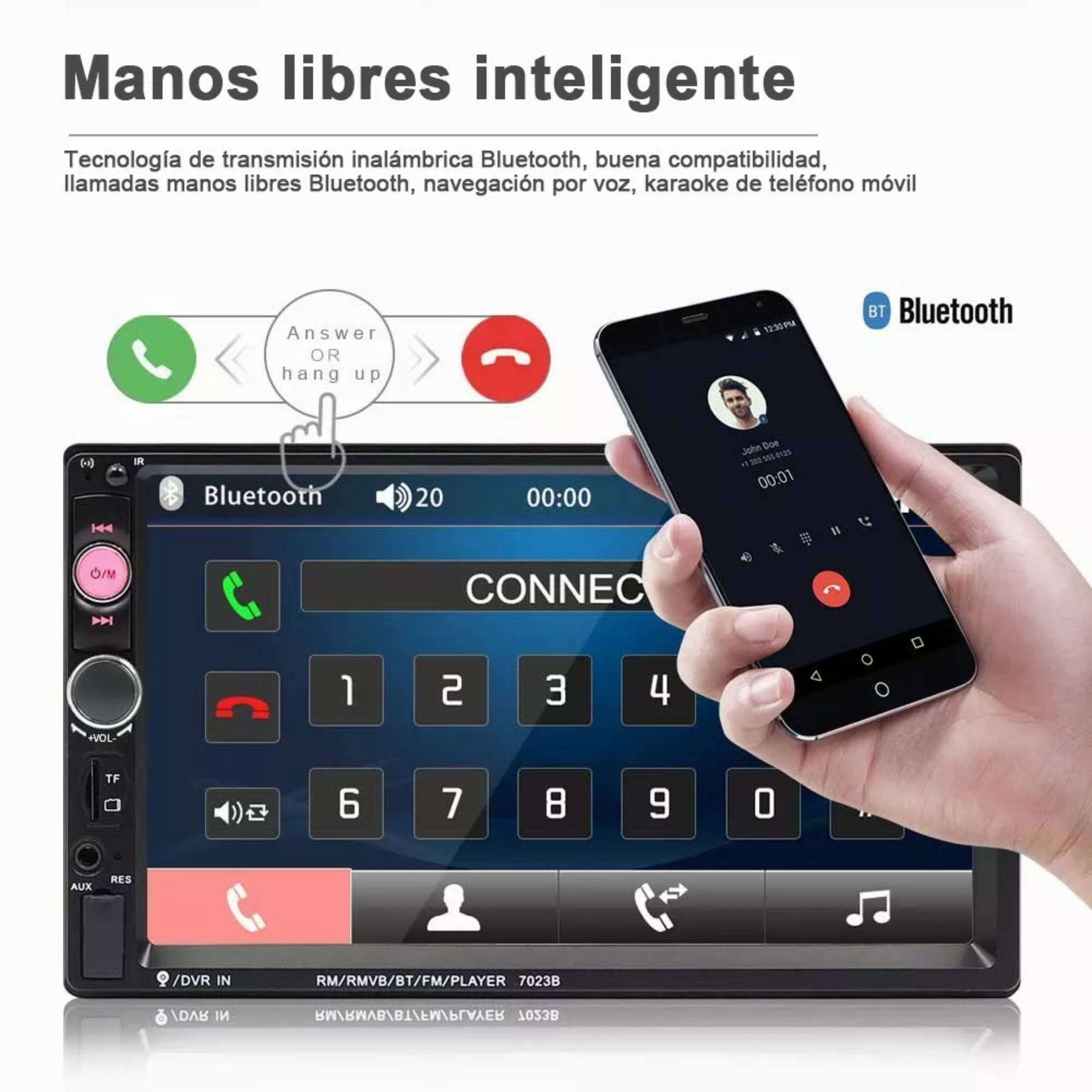O F E  R T A  Autoestéreo Hivoz USB 7 Pulgadas Estéreo 2 Din Mirrorlink Pantalla Táctil Y Cámara