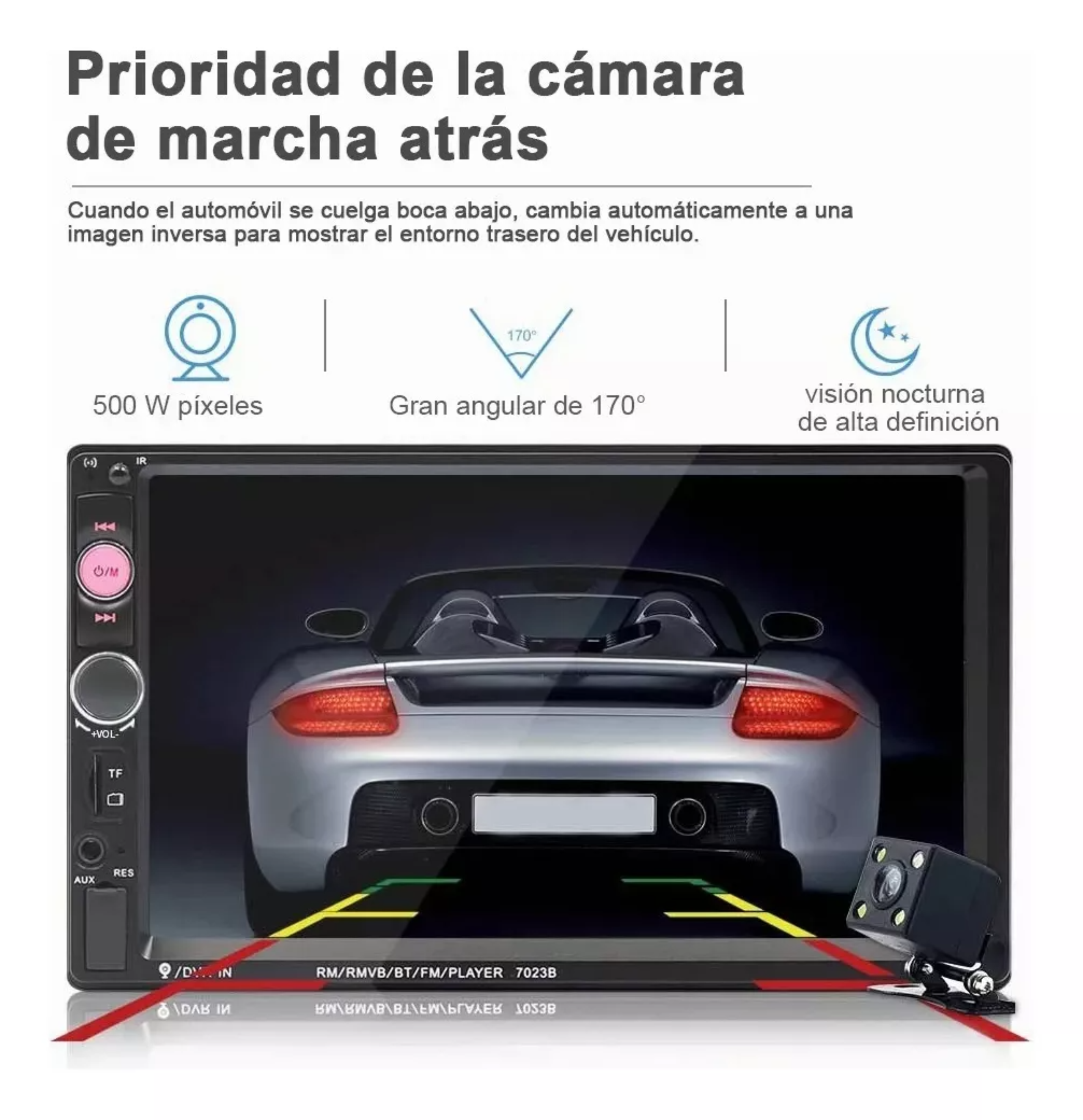 O F E  R T A  Autoestéreo Hivoz USB 7 Pulgadas Estéreo 2 Din Mirrorlink Pantalla Táctil Y Cámara
