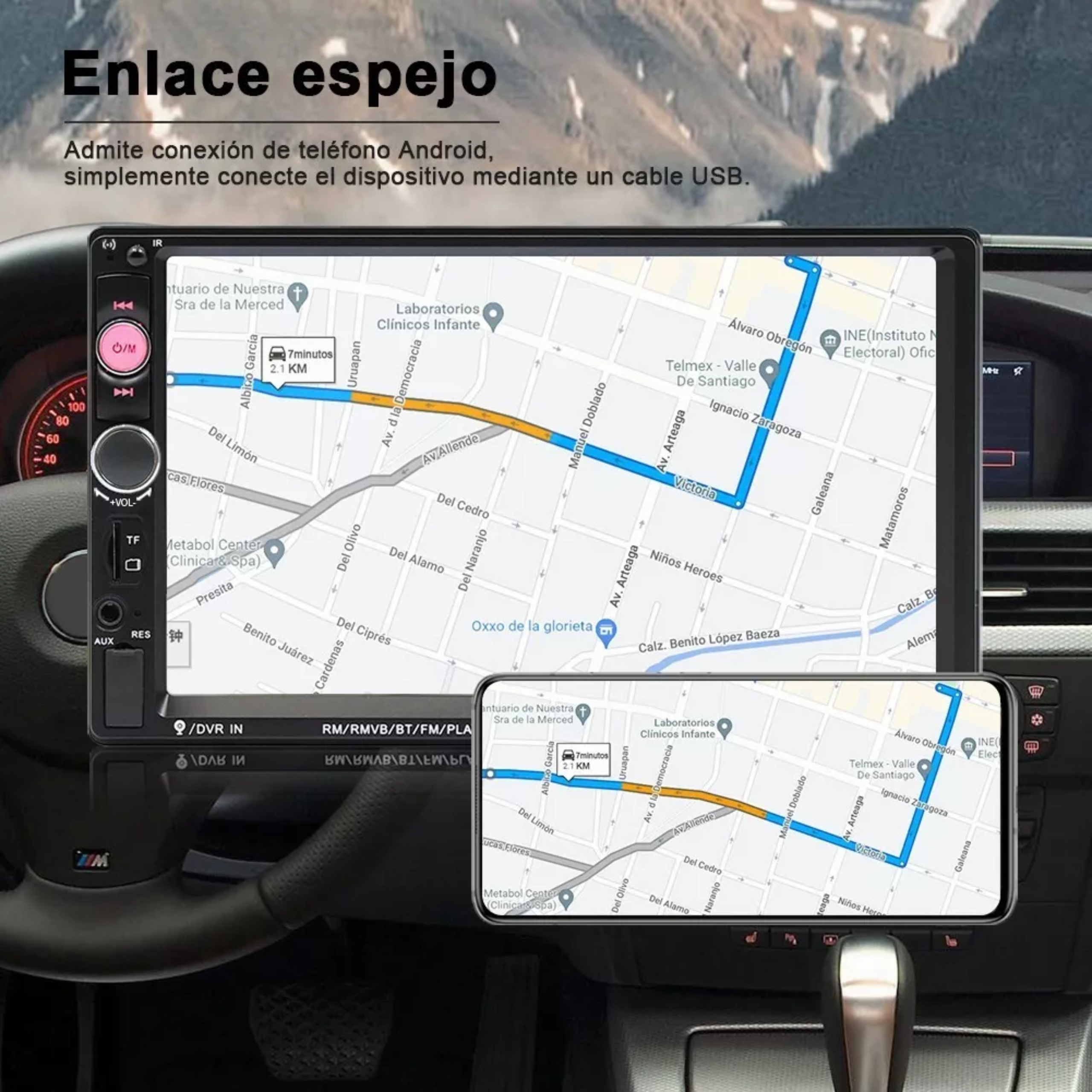 O F E  R T A  Autoestéreo Hivoz USB 7 Pulgadas Estéreo 2 Din Mirrorlink Pantalla Táctil Y Cámara