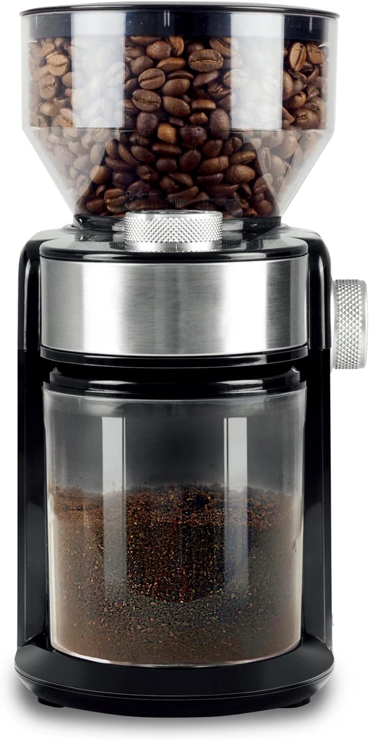 Masterchef by Hukën | Molino Eléctrico de Café Premium | Molido Perfecto | Acero Inoxidable | Capacidad de 200 gr. | 150 W | Ideal para Café y Especias