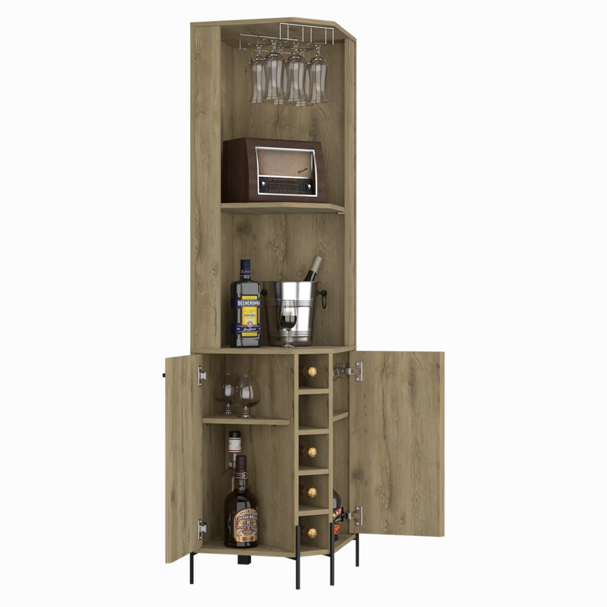 Mueble de Bar armable Esquinero modelo Shangai Marca DIECSA