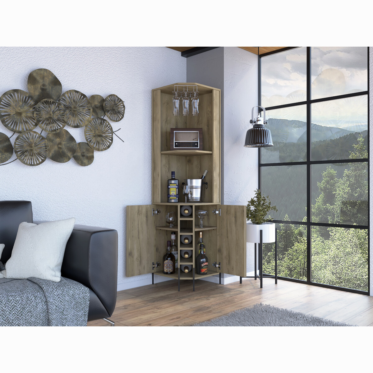 Mueble de Bar armable Esquinero modelo Shangai Marca DIECSA
