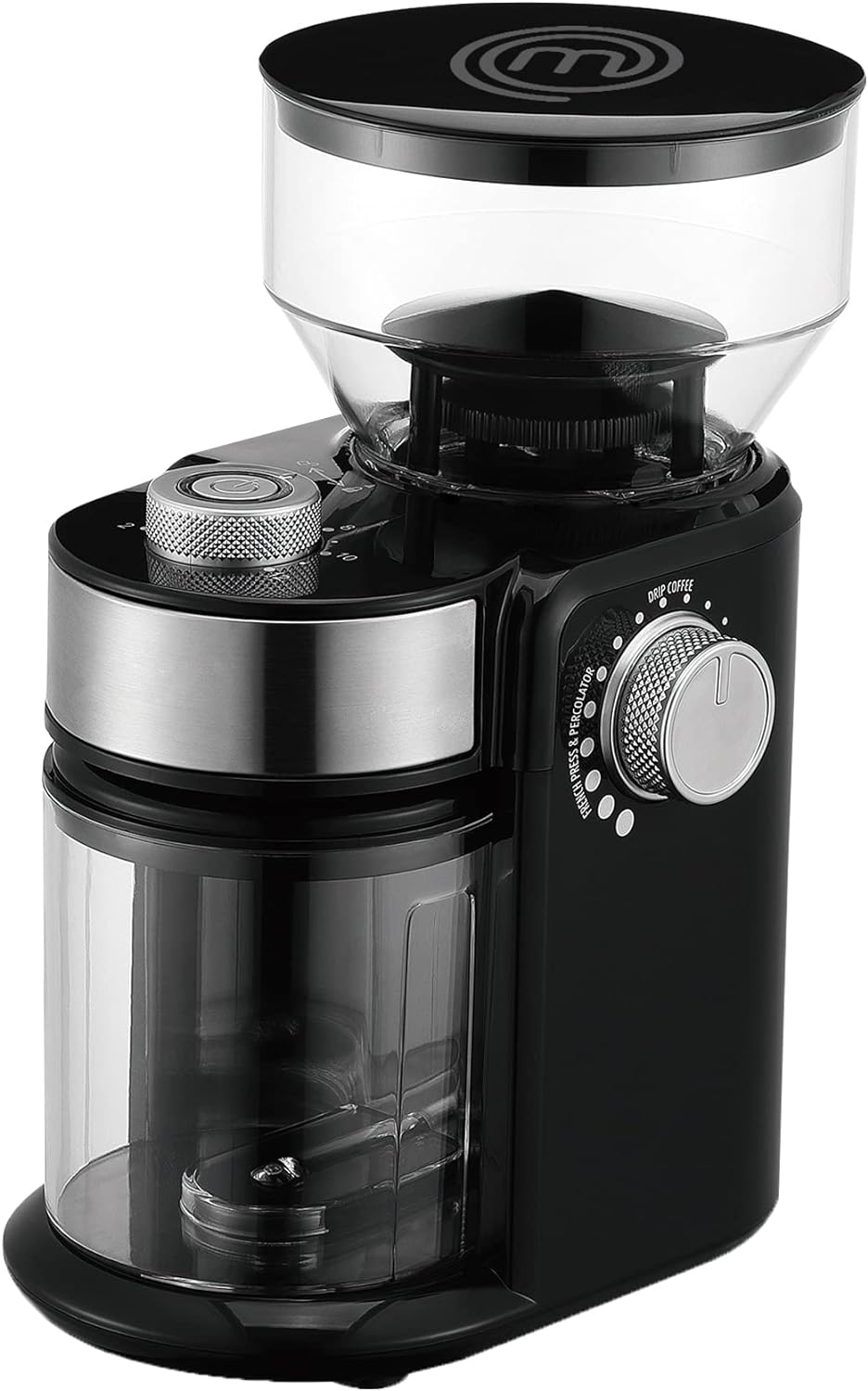 Masterchef by Hukën | Molino Eléctrico de Café Premium | Molido Perfecto | Acero Inoxidable | Capacidad de 200 gr. | 150 W | Ideal para Café y Especias
