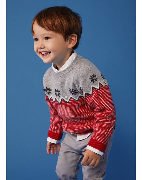 Suéter navideño rojo para bebe niño BOBOLI