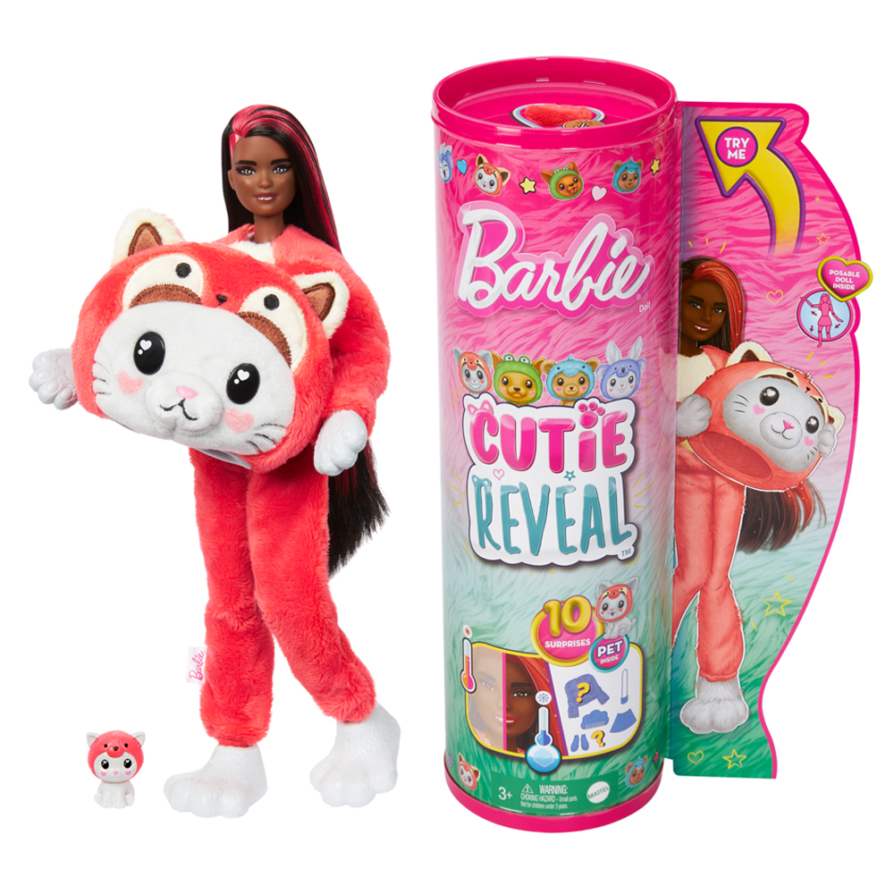 Muñeca Barbie Mattel Cutie Reveal Panda/Gatito