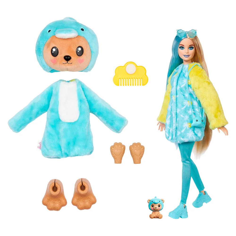 Muñeca Barbie Mattel Cutie  Reveal Delfin/Oso