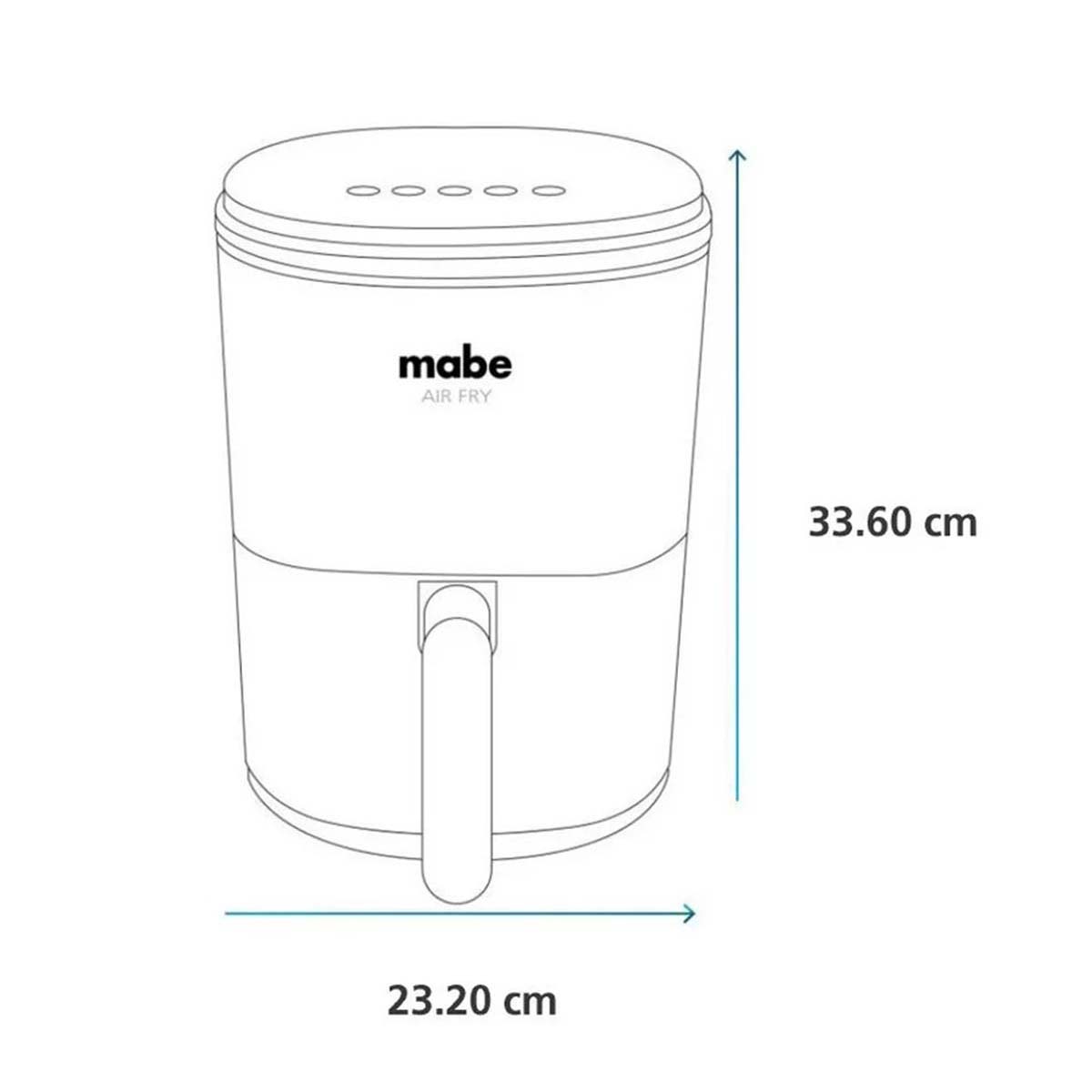 FREIDORA DE AIRE DIGITAL 3.8 LITROS NEGRO MABE AFM38DN