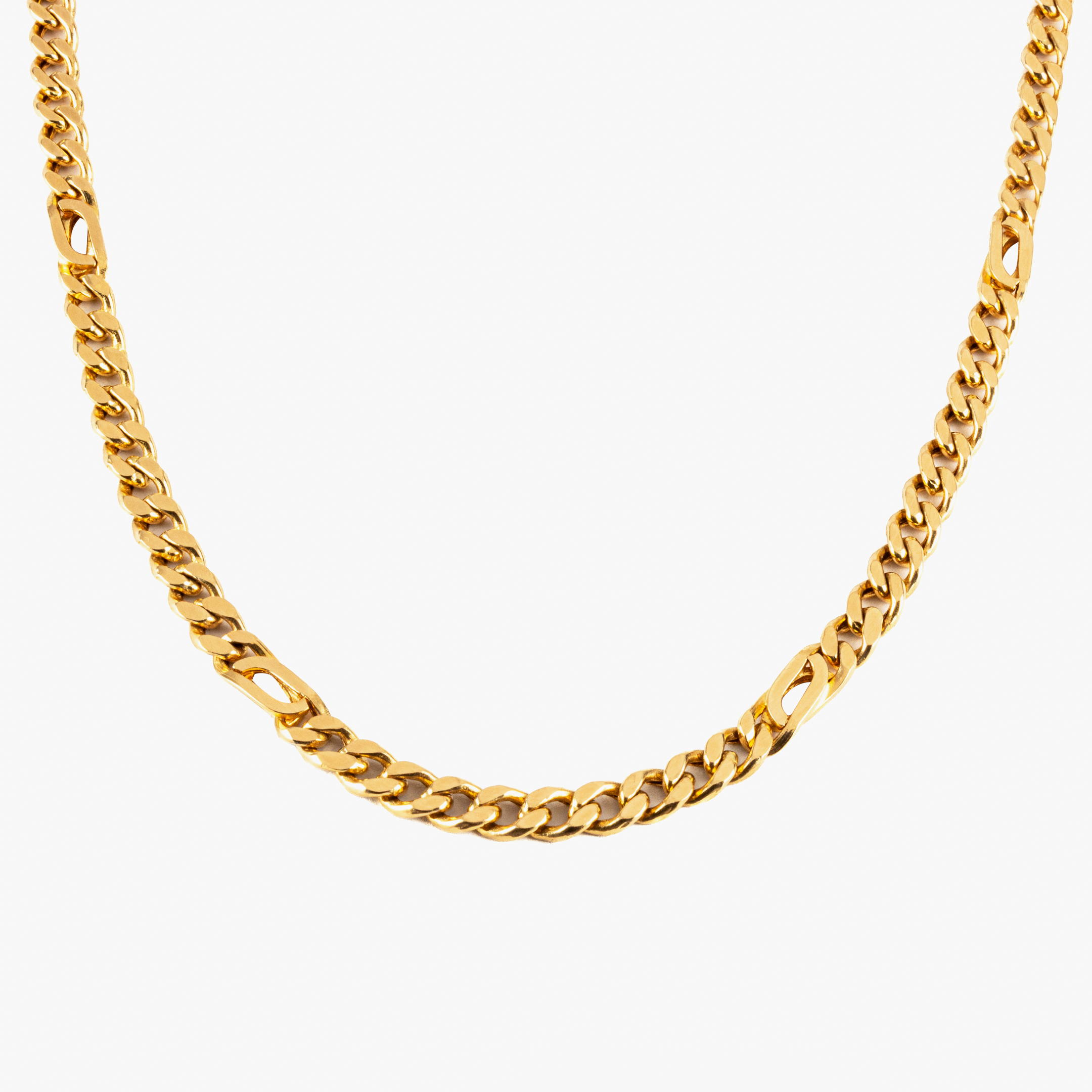 Cadena Planchada en Oro Italiano de 14k. Oro Fino Joyería