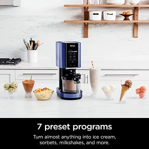 Ninja Creami, Máquina de Helado Batidos 5 Programas 1 recipiente NC301 (Azul)