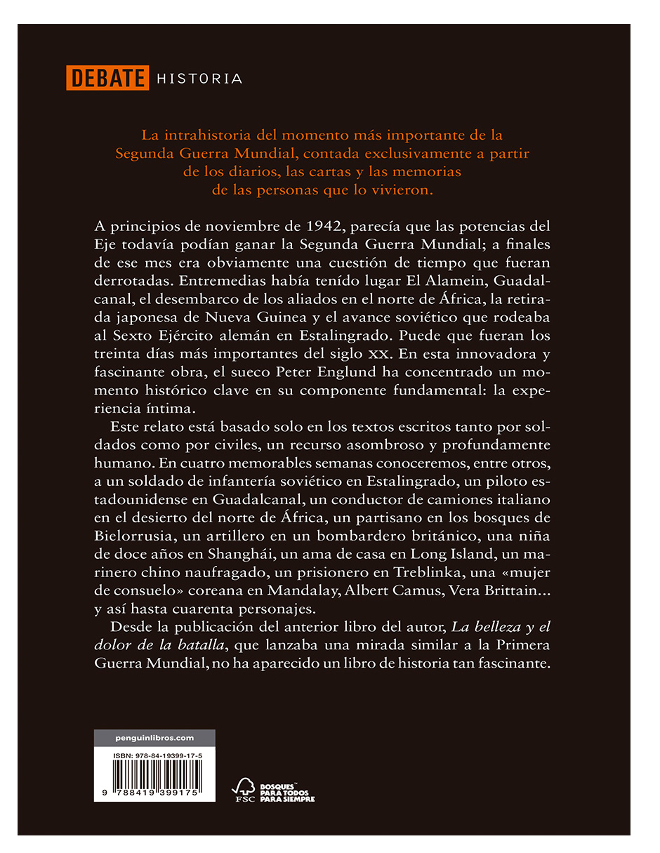 Libro Noviembre 1942 Autor Peter Englund 
