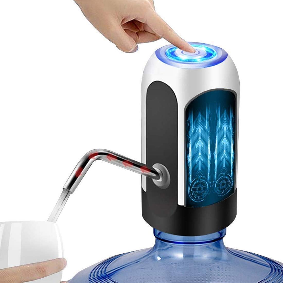 Dispensador de Agua Automático, Bomba de Agua Potable Eléctrica Inalámbrica de Bombeo Rápido para Garrafón Universal de 20 litros