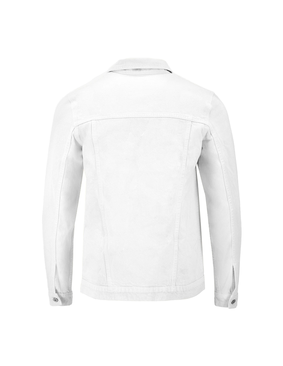 CHAMARRA DE MEZCLILLA BÁSICA BLANCA INDICUM HOMBRE