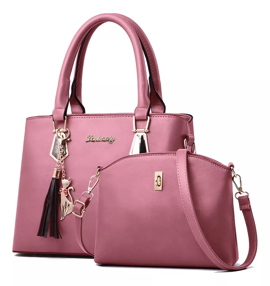 Bolso De Mano Para Mujer Bandolera Moda De Lujo Bolsa Tote Color Rosa