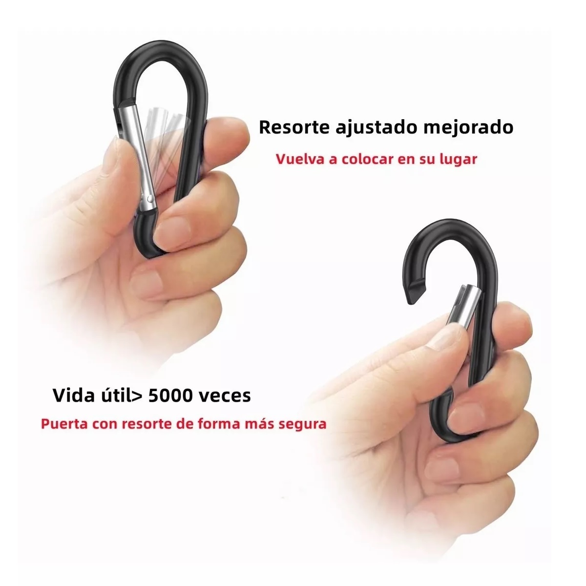 Mosquetones Táctico Militar Edc Para Sistema Molle 10 Piezas