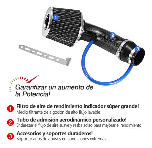 Filtro Universal De Alto Flujo+tubo De Entrada + Turbina NEGRO