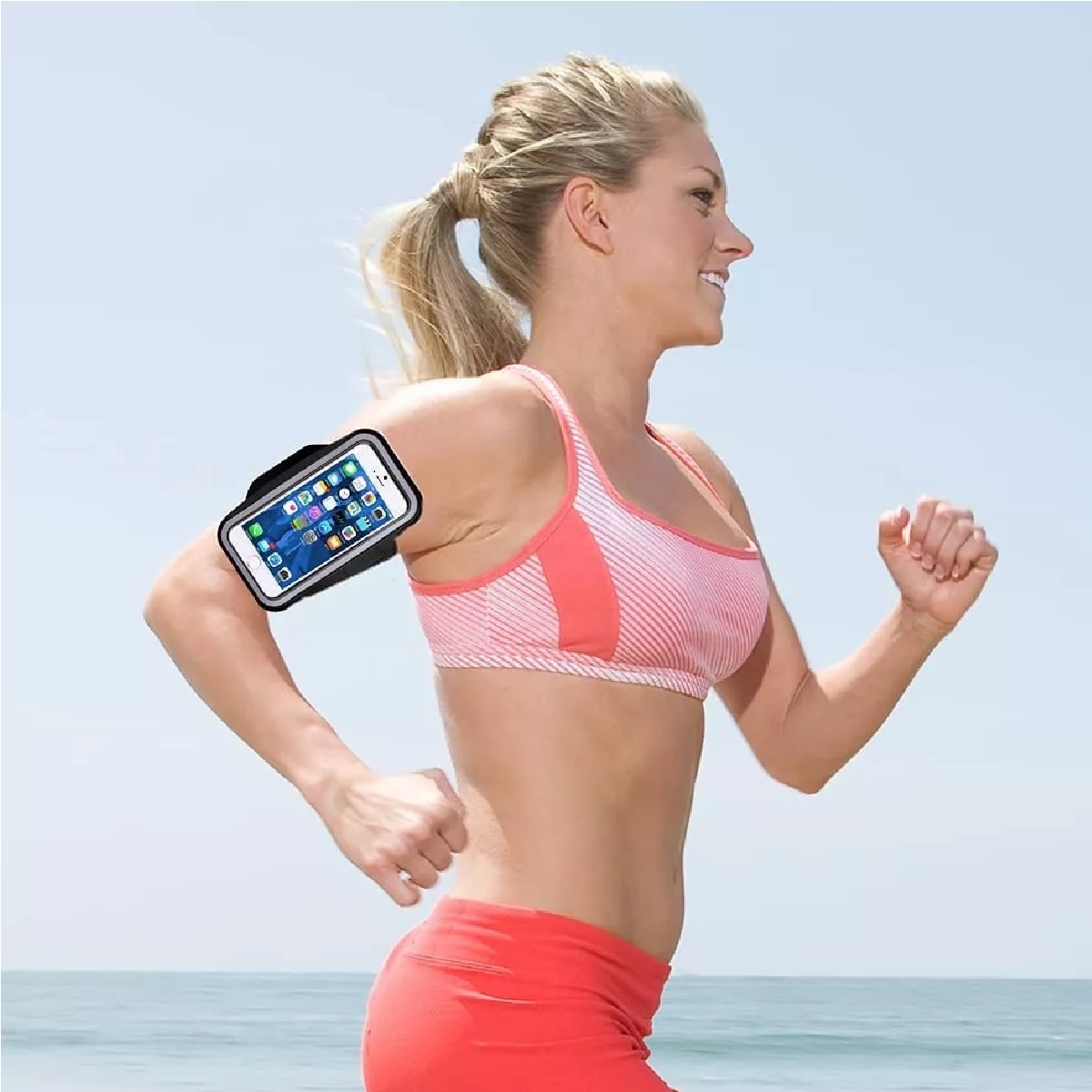 Brazalete Para Teléfono Correr Bandas De Brazo Negro