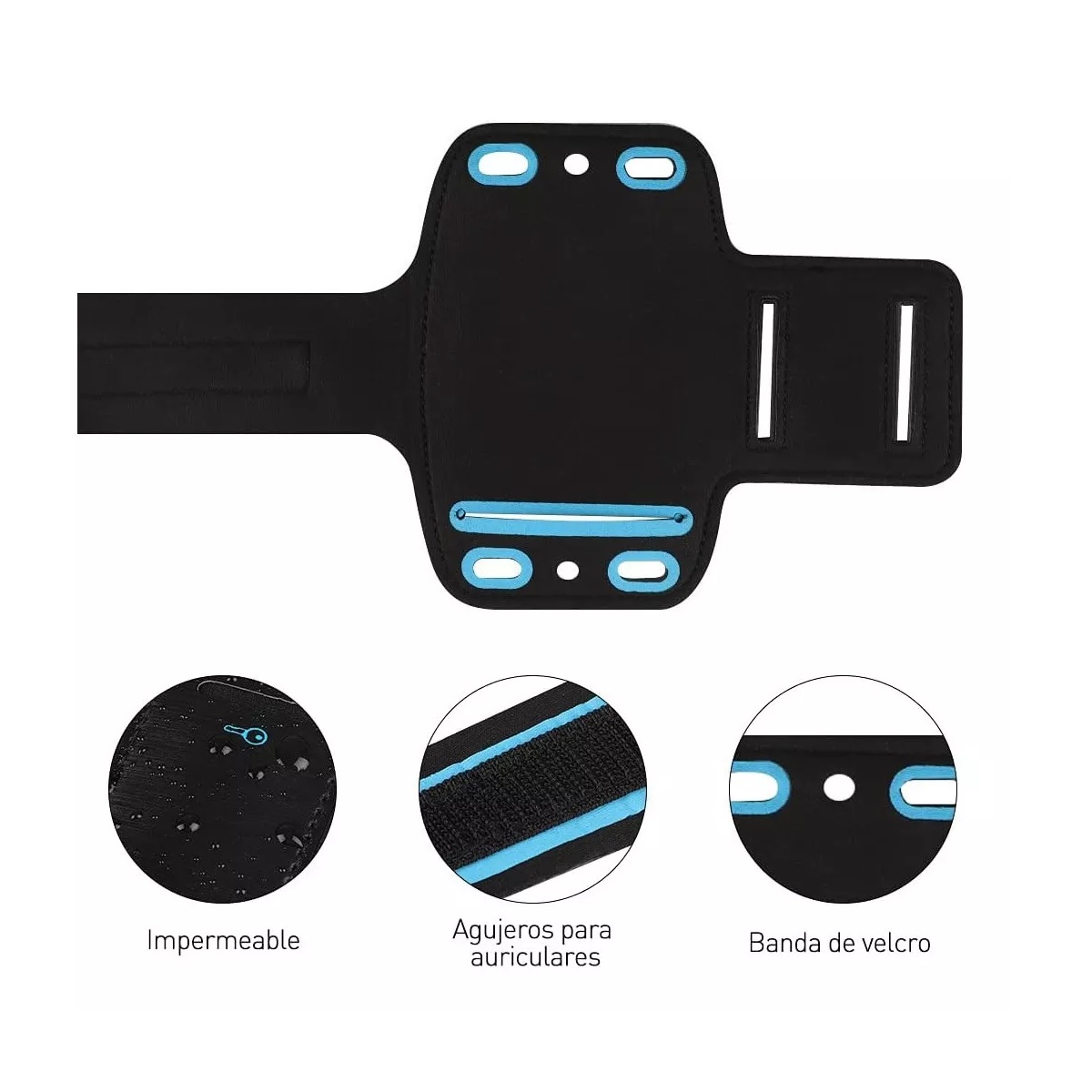 Brazalete Para Teléfono Correr Bandas De Brazo Negro