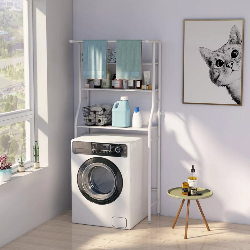 Mueble Organizador 3 Estantes Baño Rack Con Estante Toallero