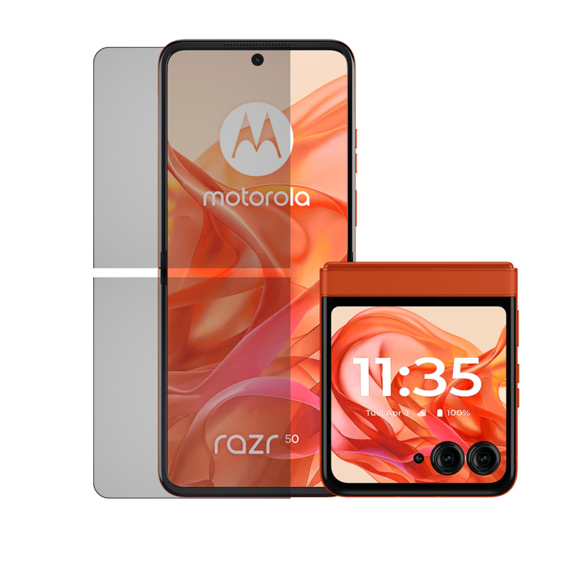 2 Micas Hidrogel De Privacidad Anti huella Para Moto Razr 50 