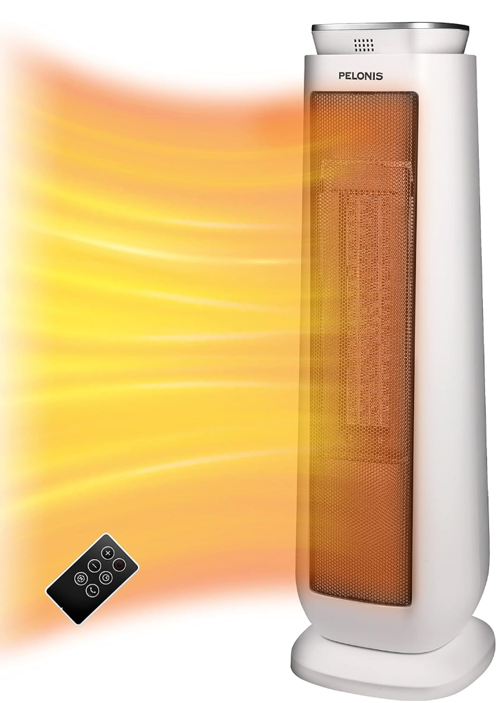 Calefactor eléctrico cerámico de torre oscilante portátil programable 